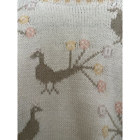 VTG Cambridge Dry Goods Sweater Women's Small Cream Long Sleeve Knit Pullover - Picture 5 of 10